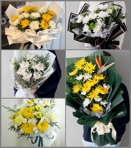 山东青岛莱西市院上镇白事花束代送